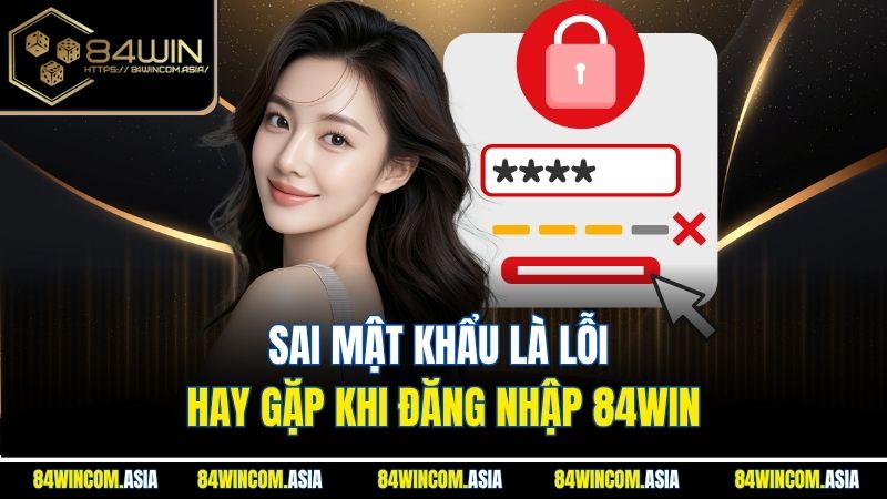 Sai mật khẩu là lỗi hay gặp khi đăng nhập 84WIN