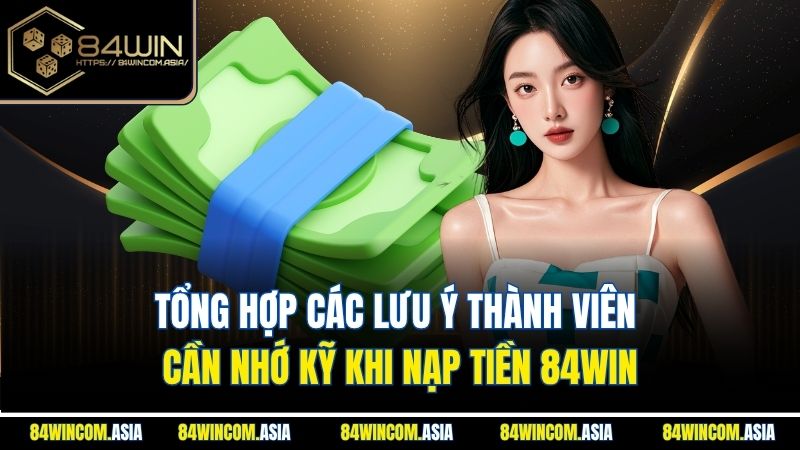 Tổng hợp các lưu ý thành viên cần nhớ kỹ khi nạp tiền 84WIN